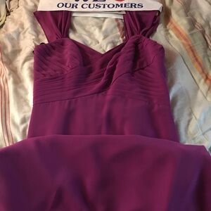 A-Line Bridesmaid Dress Magenta Fuschia